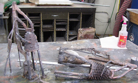 Metal Sculpture Direct from the Mold